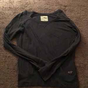 Long sleeve Hollister tee dark grey